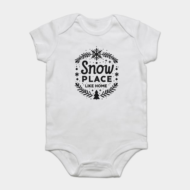 Snow Place Like Home Baby Bodysuit by Frank Ring